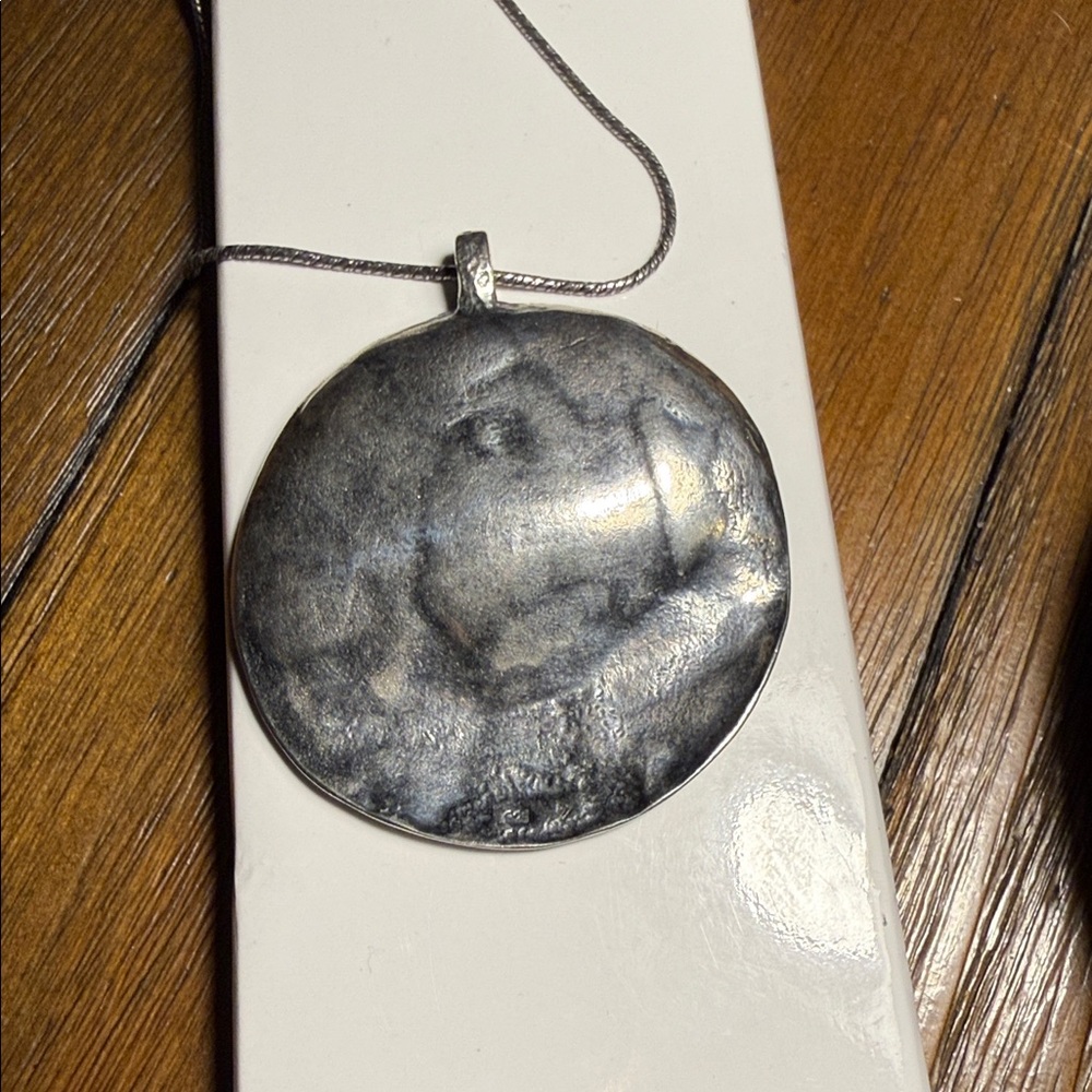 Silver Silpada Textured Pendant Necklace - Picture 3 of 4